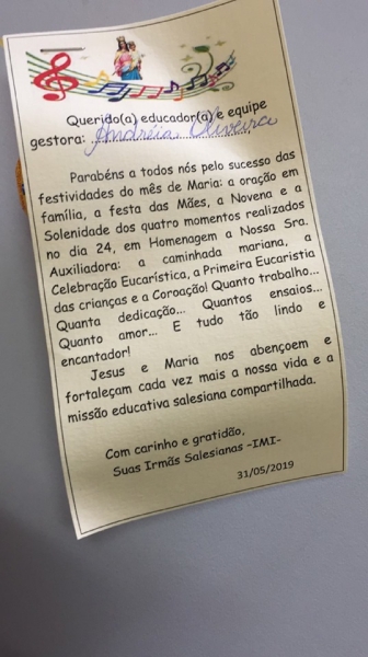 MIMOS E CARINHOS P/ EDUCADORES E VOLUNTÁRIOS